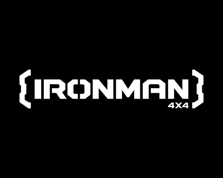 IRONMAN 4X4 Vinyl Sticker | White Logo (Single)