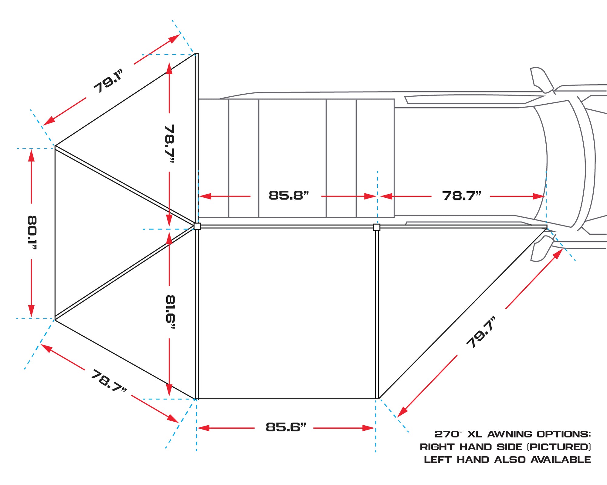 DeltaWing 270° Awning (XL)