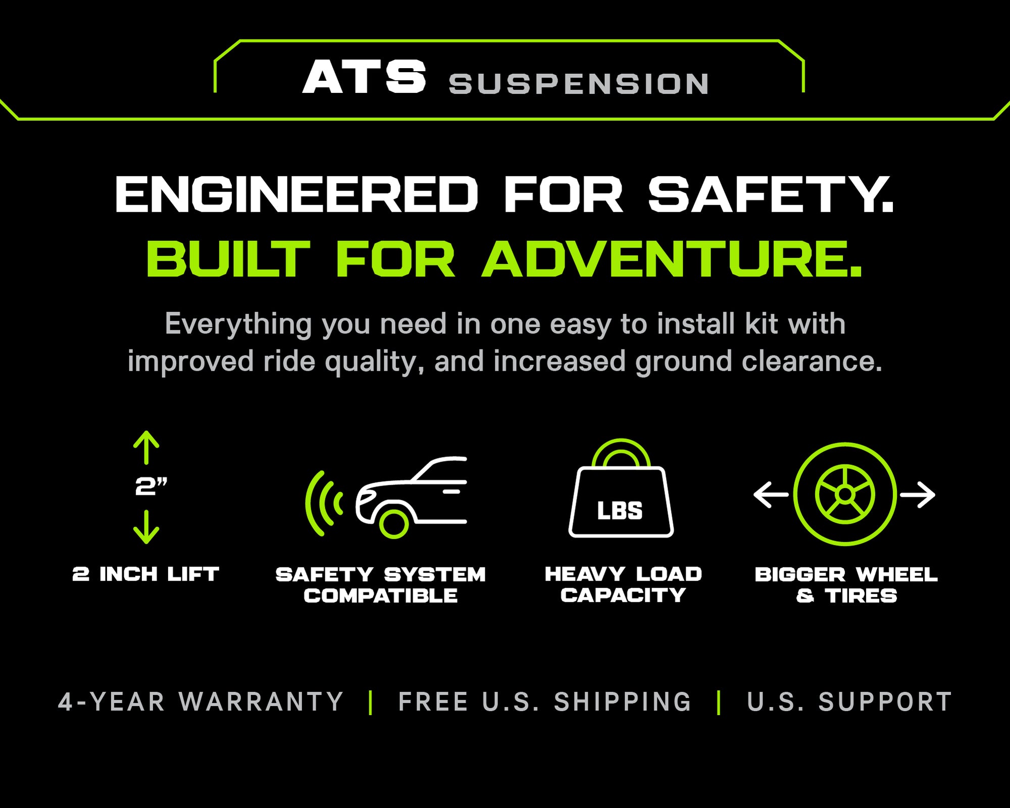 2" ATS Suspension Lift Kit for Subaru Outback (2015-2019)