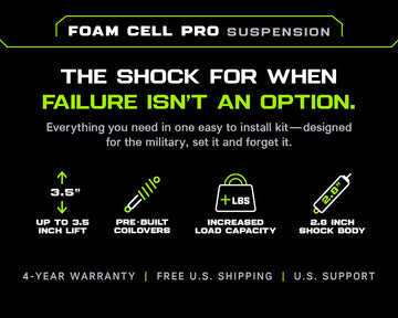 2" Foam Cell Pro Suspension Lift Kit for Toyota Land Cruiser 100 Series (1998-2007)