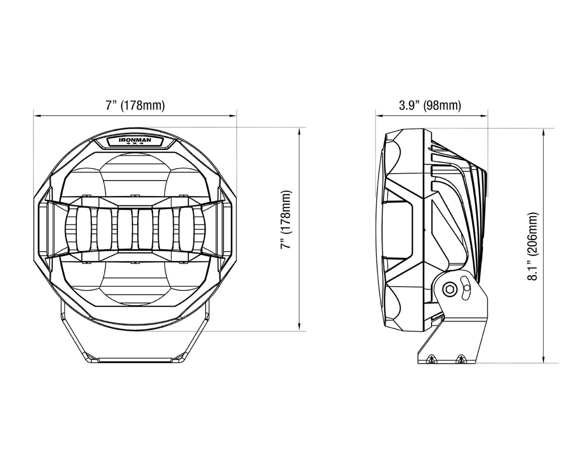 Scope 7" LED Driving Light (Combo Beam)