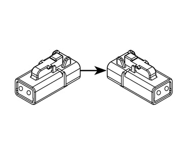 2-Pin to 2-Pin 8 ft Extension Harness for Adding a Roof/Rear Mounted Light Bar