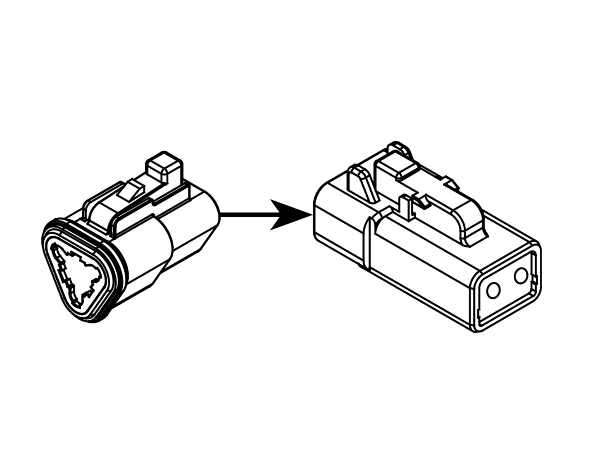 Single 3-Pin to Single 2-Pin Adapter Plug