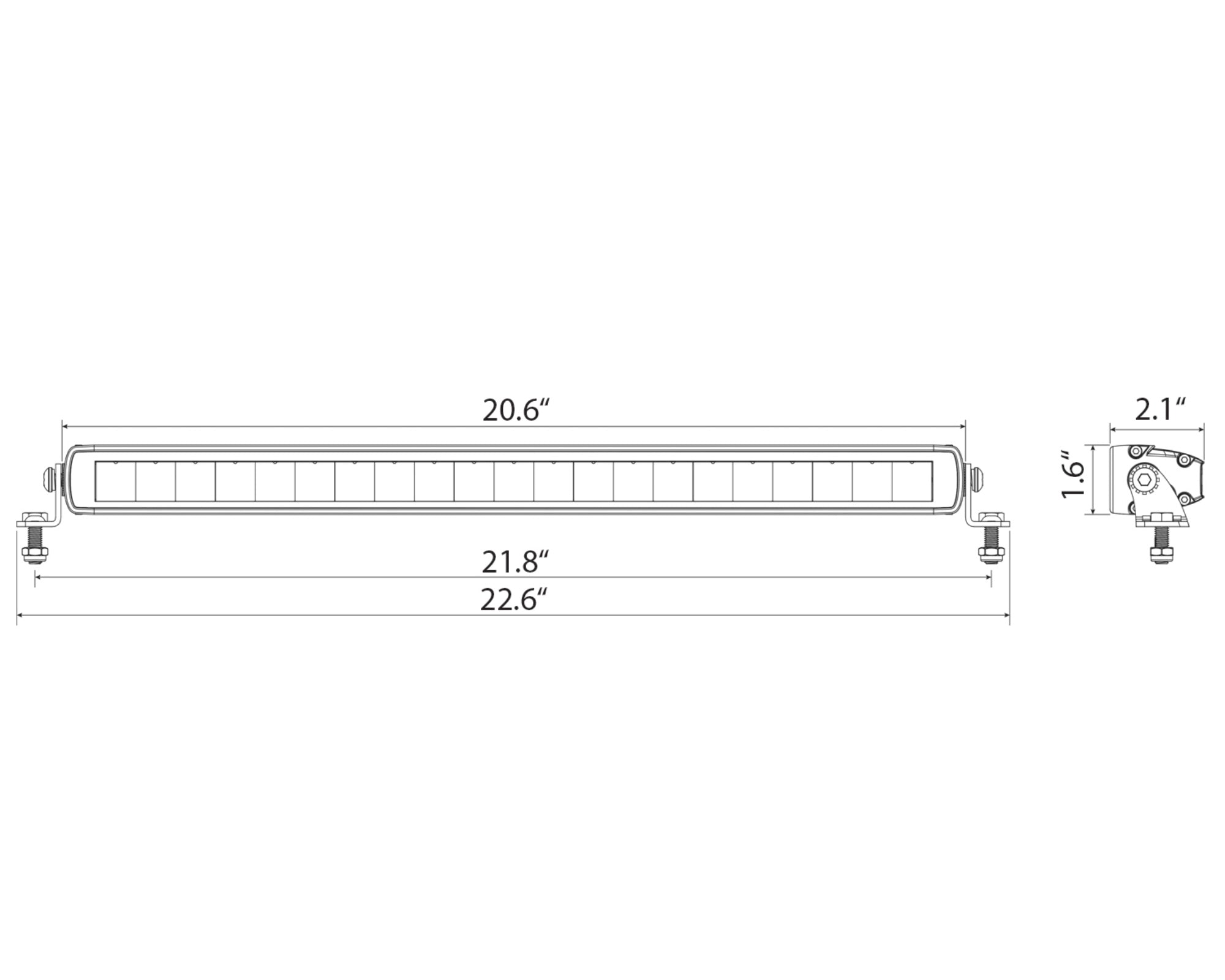 Bright Saber-X LED Single Row Light Bar - 20"