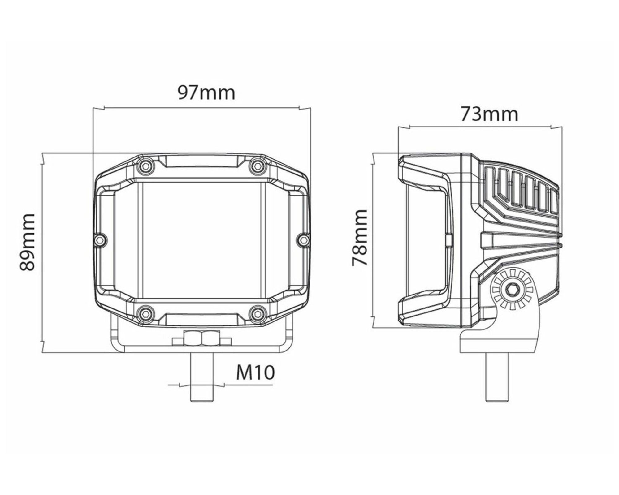 3" Universal LED Light With Side Shooters
