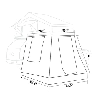 Annex Room for Cross 1200 Rooftop Tent