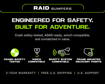 Raid Full Length Front Bumper Kit for Jeep Wrangler JL/JLU (2018+)