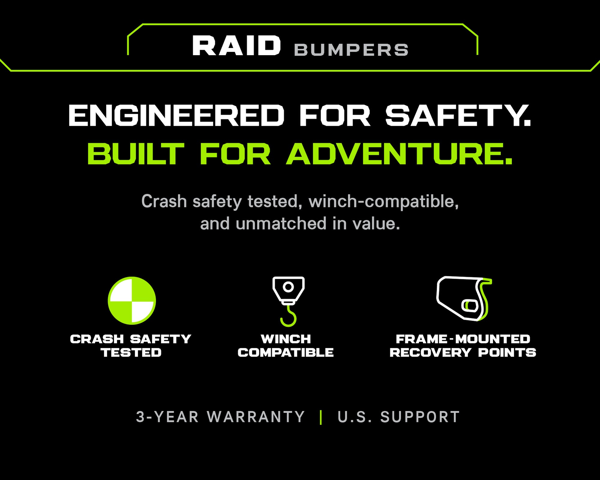 Raid Rear Bumper Kit for Toyota Tacoma (2016-2023)